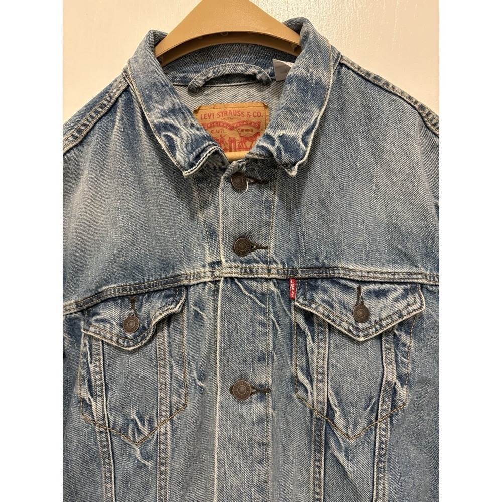 Levi's‎ Trucker Jacket Mens XXL Blue Excellent Medium Wash Denim 72334-0139 - Picture 2 of 13